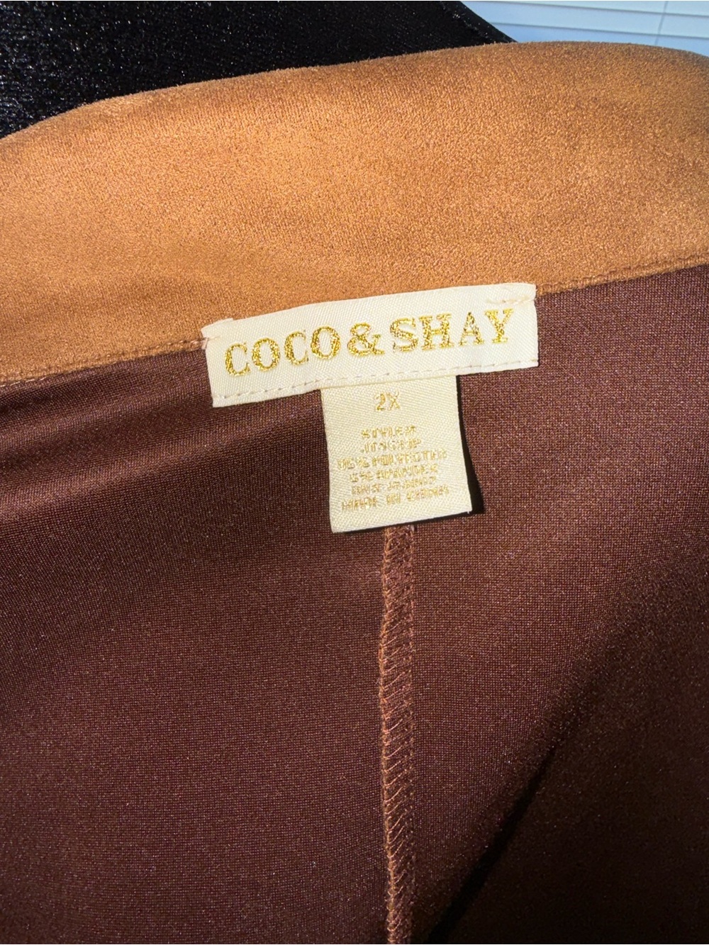 Classic Women's Brown Faux-Suede Moto Jacket - Picture 5 of 5